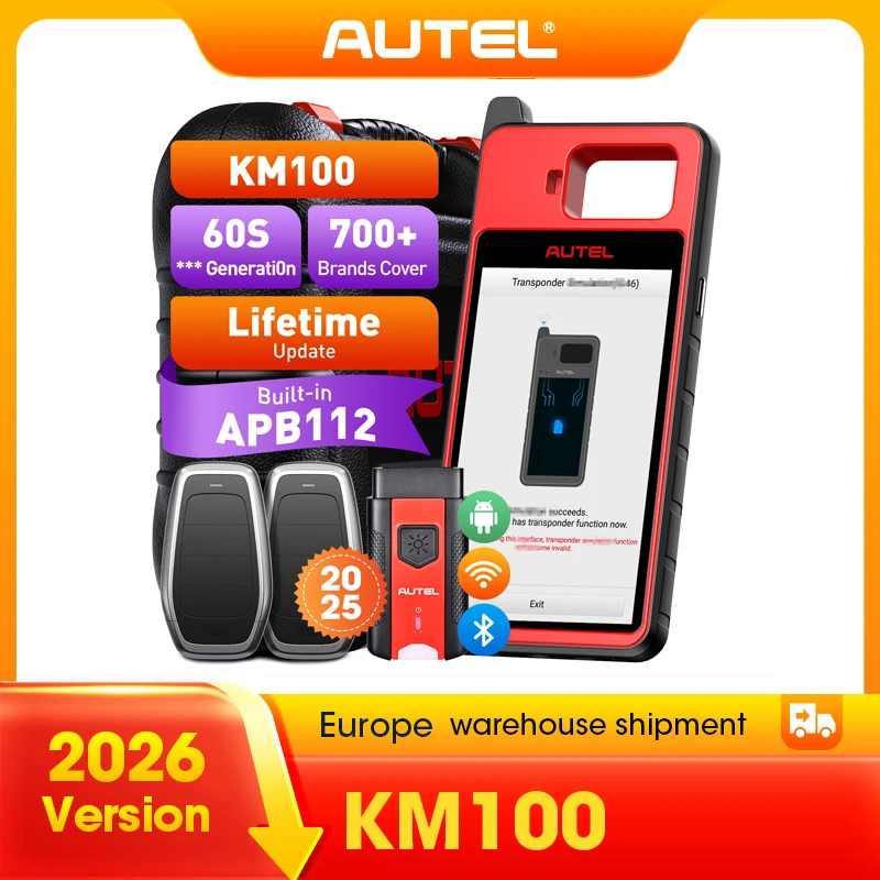Programmeur de clés Autel KM100, générateur de clés intelligentes universelles, outil de programmation d'immobilisateur à distance, mise à jour gratuite KM100X KM100E