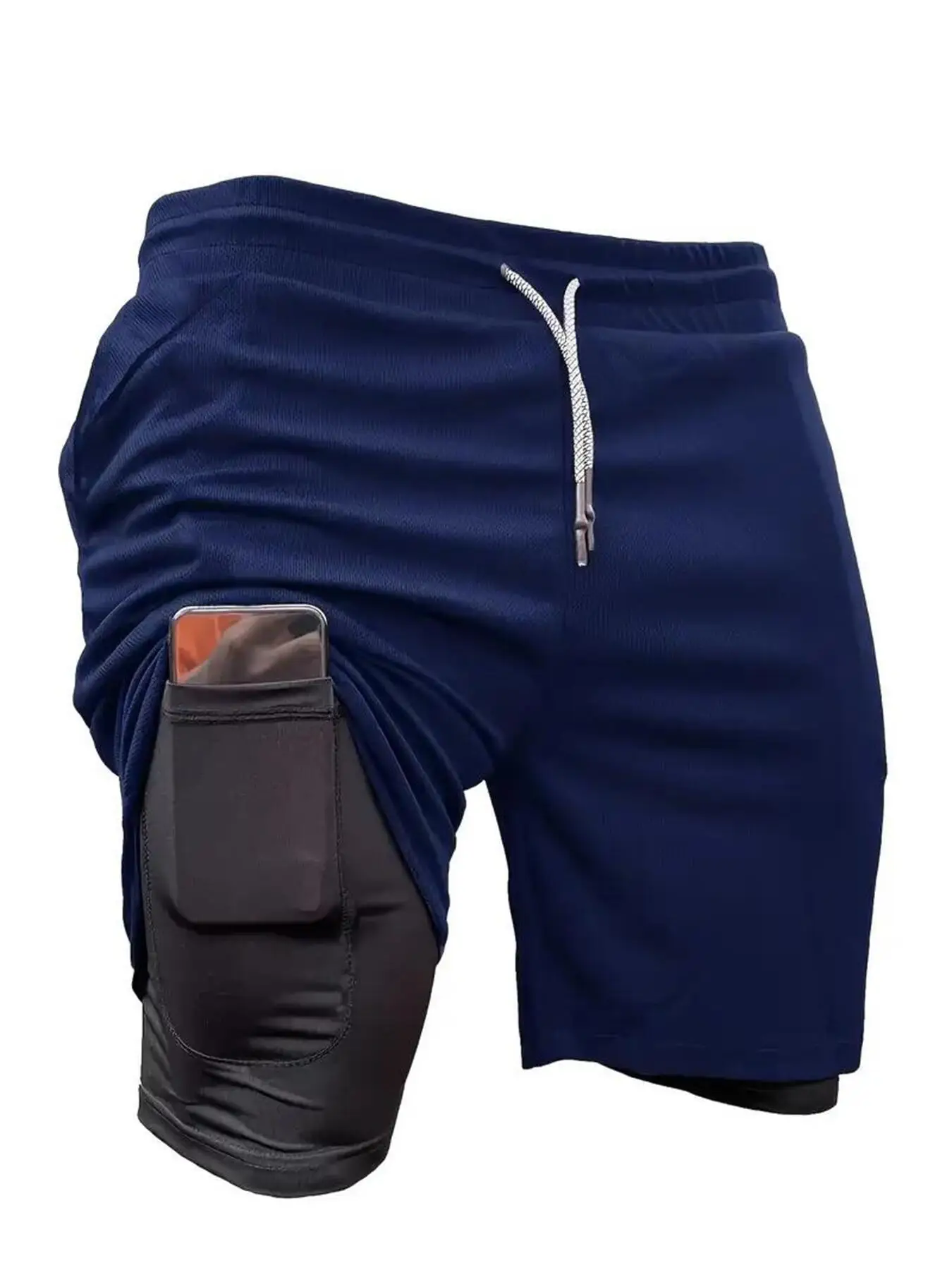 Sommer-Herren-Shorts mit lustigem Grafikdruck, Lauf-, Fitness-, Gym- und Trainings-Sportshorts, schnelltrocknende Workout- und Jogging-Shorts, doppellagige Shorts für Herren – Detail 5