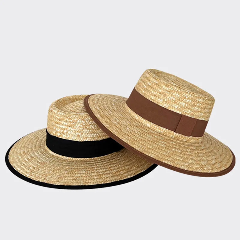 Womens Mens Wide Brim Straw Panama Hat Fedora Summer Beach Sun Hat UPF Straw Hat for Women