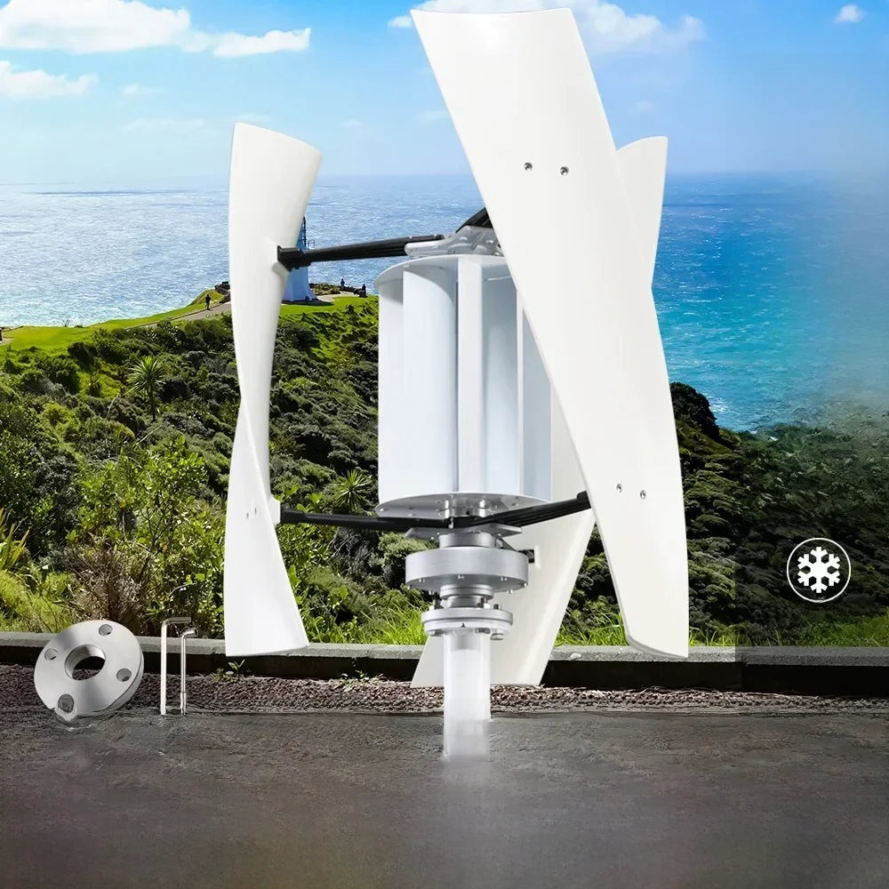 5000 W Windmühlen Windgenerator Turbinenleistung 3 Flügel 12 V 24 V 48 V mit MPPT/Hybrid-Laderegler