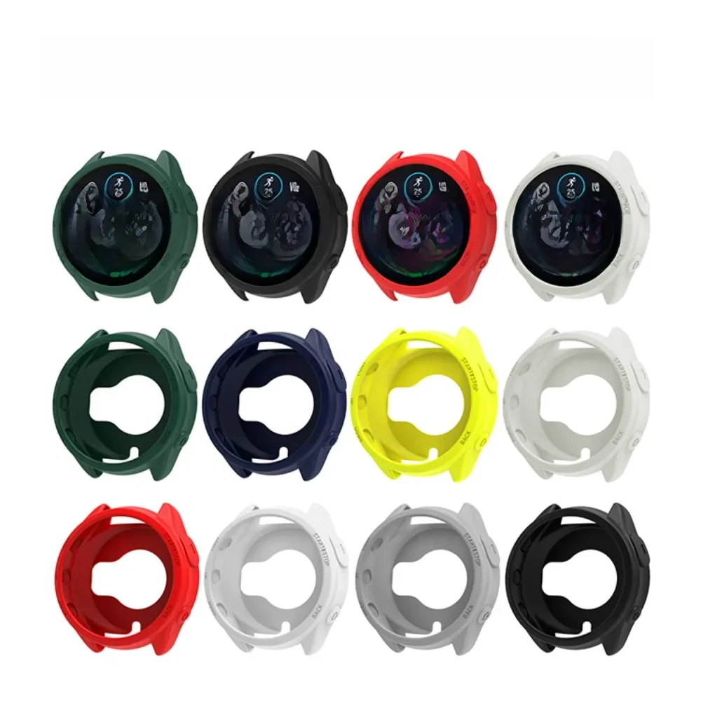 Silikonowe etui do Garmin Forerunner 965 inteligentny pasek do zegarka zderzak ochronny do Garmin 965 obudowa Shell Protector akcesoria — zdjęcie 2