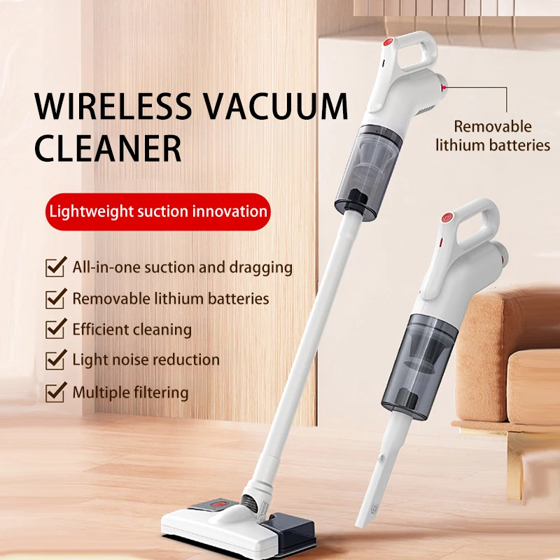 

Wireless Vacuum Cleaner Removable Battery Great Suction Handheld Cleaning Machine Powerful Portable Vacuum Cleaner for Car Home