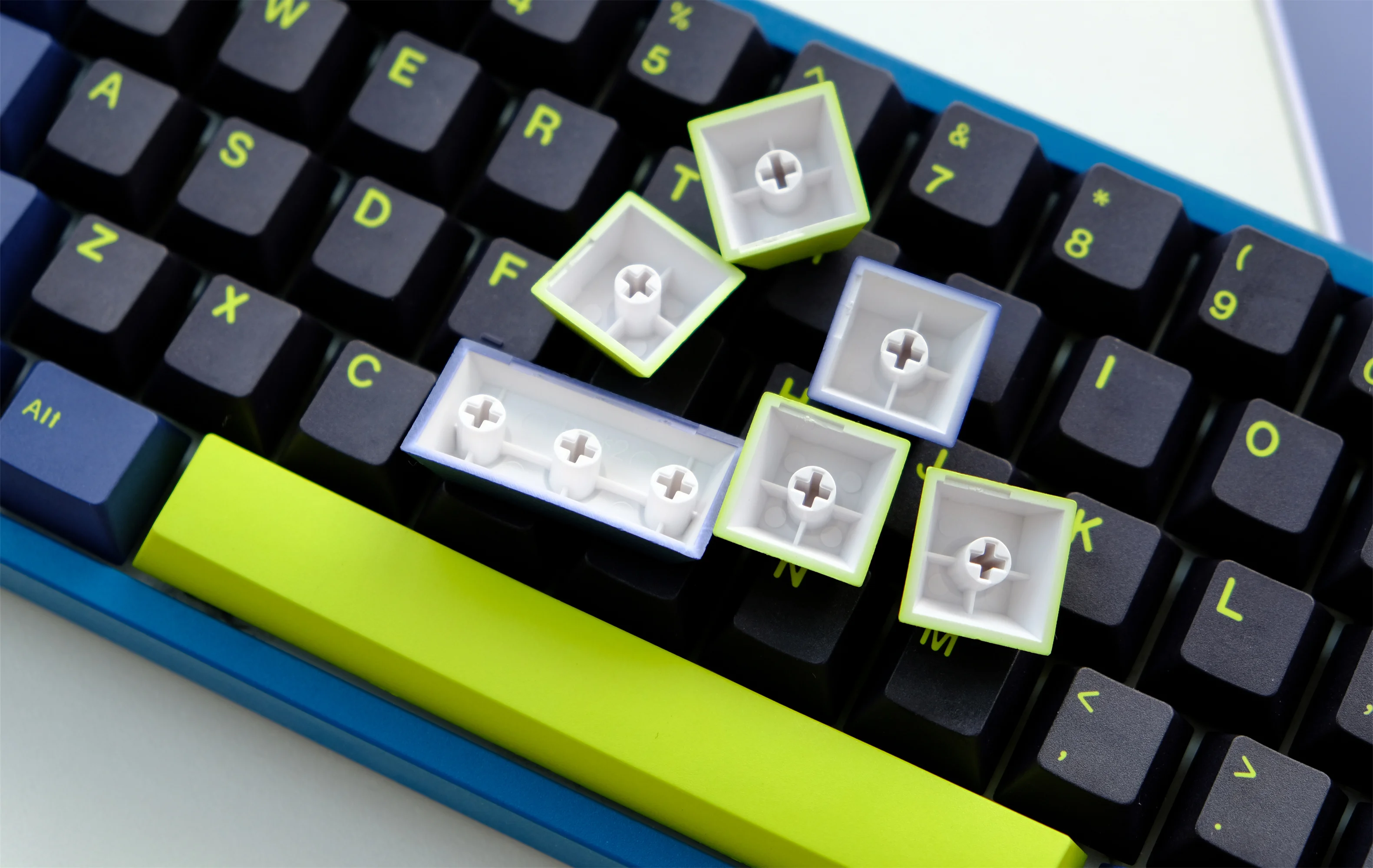 GMK Keycaps للجري الليلي ، لوحة مفاتيح ميكانيكية شخصية ، لوحة مفاتيح كرز ، صبغ فرعي ، مفاتيح