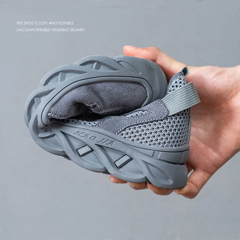 Waliantile Zomer Ademende Veiligheidsschoenen Voor Mannen Anti-Smashing Bouw Werken Schoenen Mannelijke Onverwoestbaar Veiligheid Sneakers