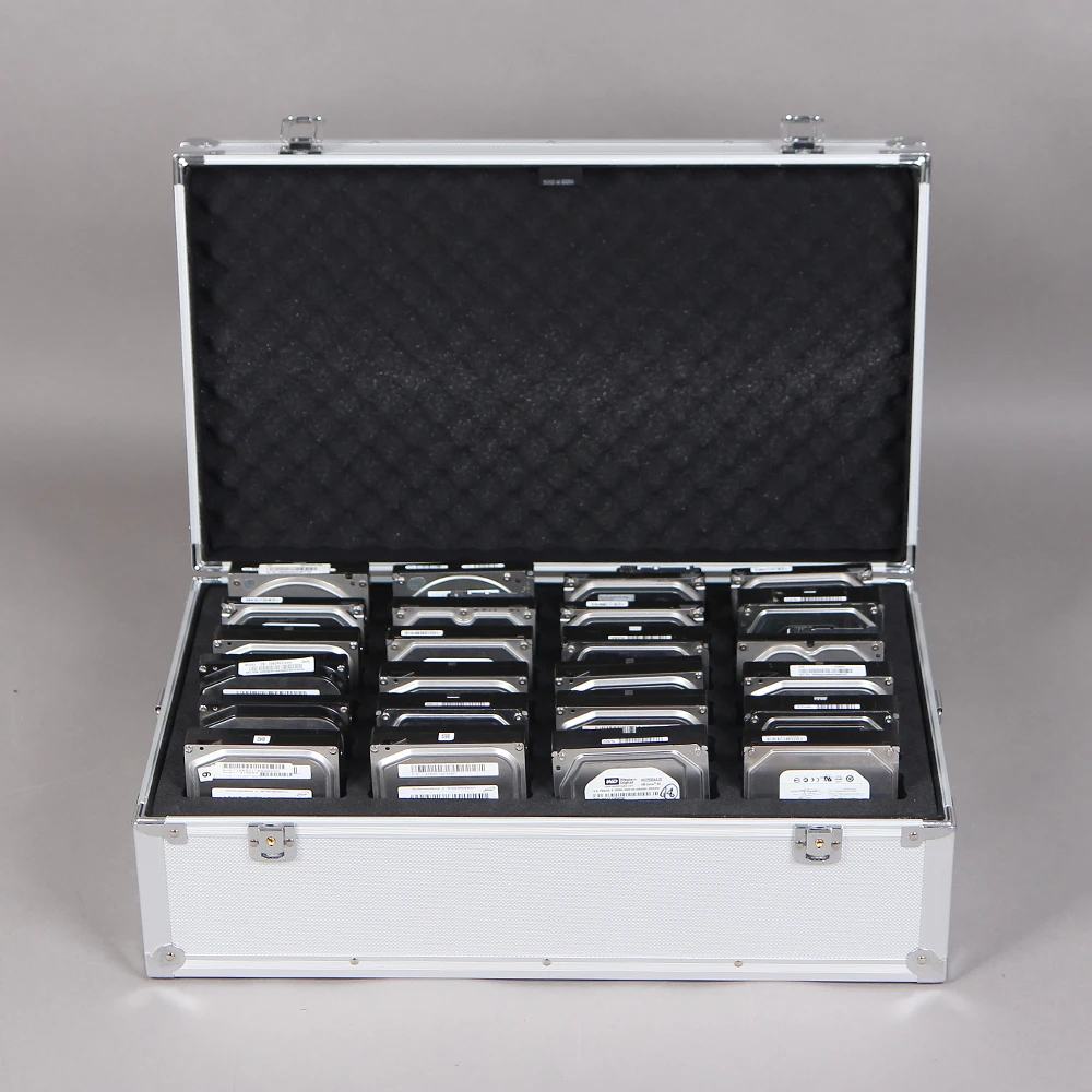 

HDD24-AL 53x31.2x18cm HDD Aluminum Hard Disk Storage Box Aluminum Case Aluminum Custom-made
