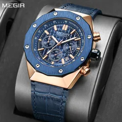 MEGIR Relogio Masculino Luxury Business Men Sports Watches Chronograph Fashion Military Quartz Wristwatch Casual Date Clock 2213