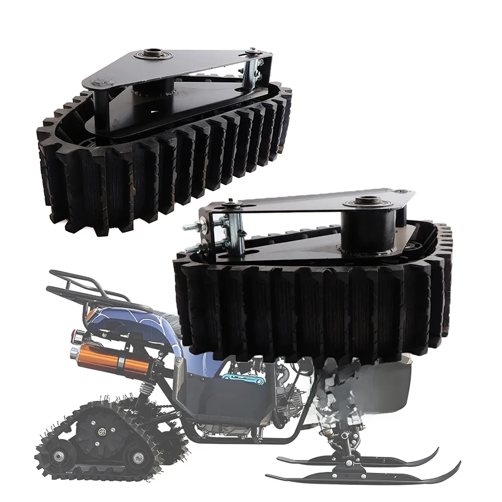 AliExpress 1 Pair Rubber Track Wheels Sets For 110cc-250cc ATV UTV Buggy Snowmobile Quad Dirt Bike Tracks Assembly Sand Snow Track System