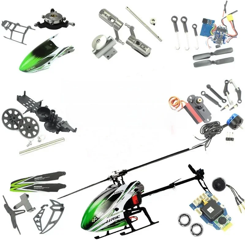 JJRC-Pièces de rechange pour hélicoptère RC, M03 / E160 / YU XIANG F1, chargeur de train d'atterrissage ProplessMotor, queue, lame, arbre, servo