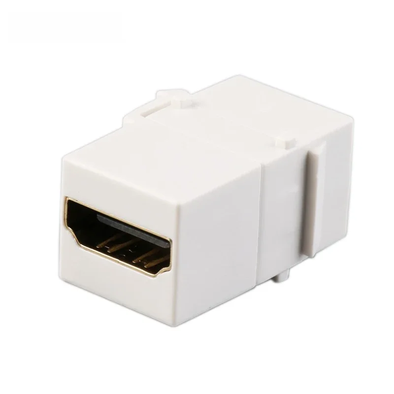 Złącze Keystone HDMI2.0 Kolor biały Złącze wtykowe kompatybilne z HDMI Przedłużacz żeński na żeński — zdjęcie 2