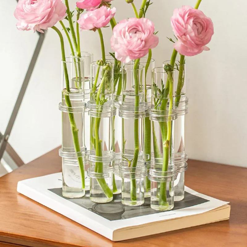 

Стеклянная ваза на петлях для цветов, креативный держатель для растений, гидропонный контейнер для гостиной, офиса, обеденного стола, Цветочный Декор для дома