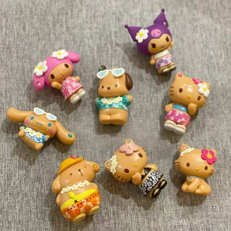 New Kt Cat Black Leather Series Blind Box Sparkling Water Diamond Jade Guigou Handmade Desktop Ornament Surprise Gift For Girls view 2