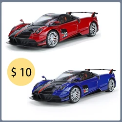 1:18 Huayra BC Alloy Sports Model Car Toy Boy Diecast Metal Racing Vehicle Chiron Hummer 2003 High Simulation Kid Fast Furious