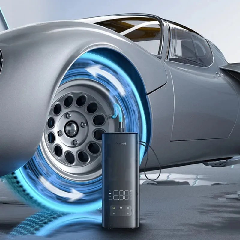AliExpress BASEUS Baseus Air Pump Dual-Cylinder Car Air Compressor 120W Portable Faster Inflatable Car Pump Tyre Inflator Bicycle Balls Inflation