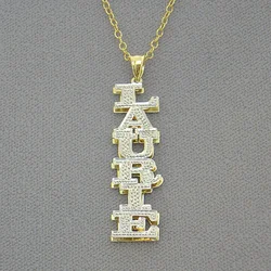Zciti Custom Name Necklaces Double Plated Necklace 3D Nameplate Personalized Stainless Steel Jewelry For Women Christmas Gift