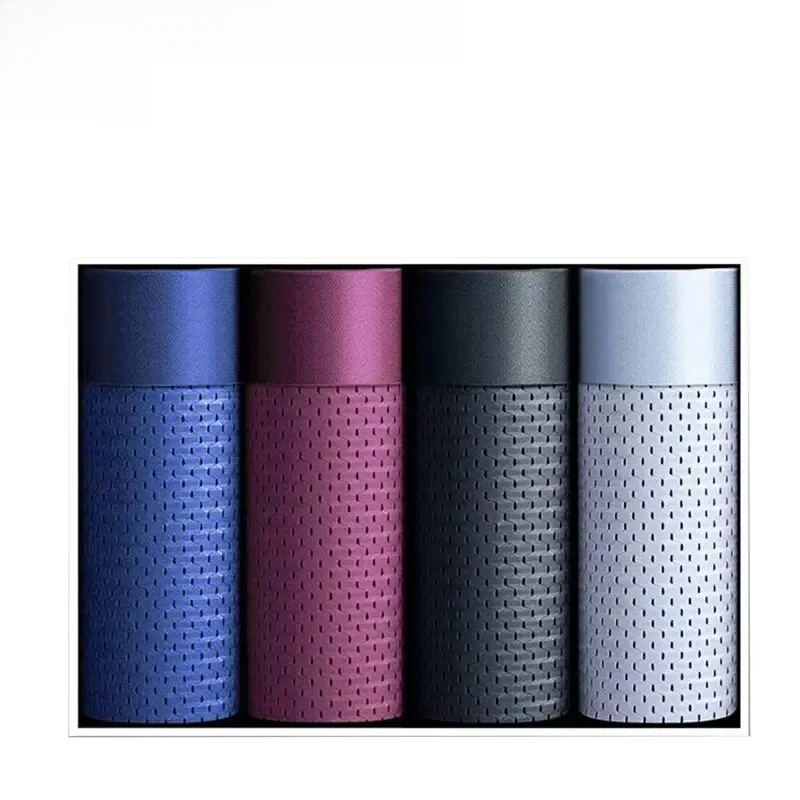 Boxer en soie glacée pour hommes, sous-vêtement grande taille 4XL, sous-vêtements respirants, culottes ultra-fines, tronc, 4 pièces/lot