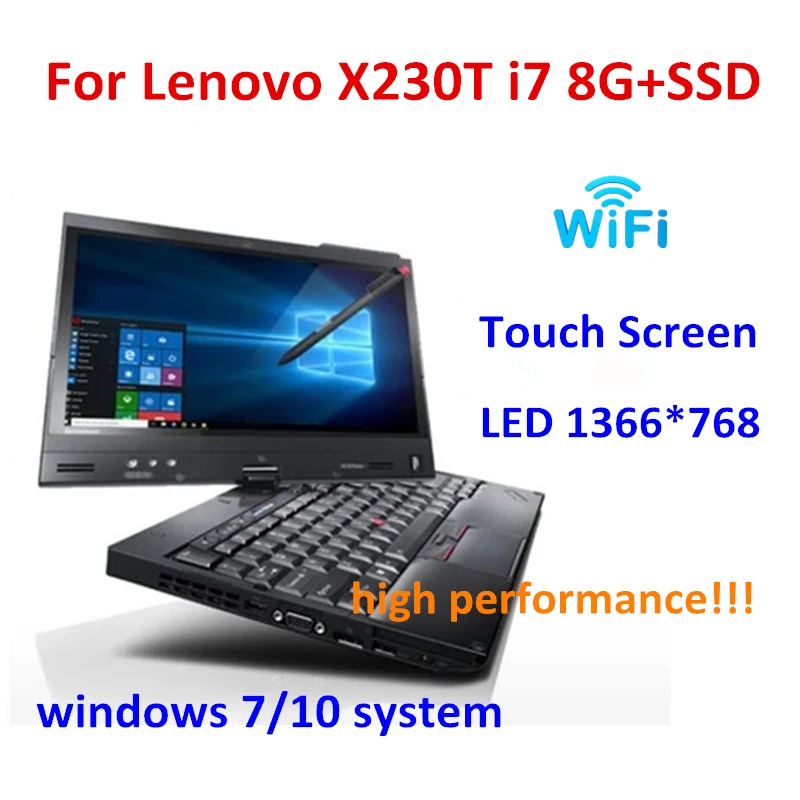 

2023 Used For Lenovo X230T Laptop i7 CPU 8G RAM with SSD Work for Auto Repair Software Alldata 10.53 Satr C4 C5 diagnostic tool