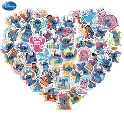 Disney 50PCS Stitch Vinyl Waterproof Stickers for Water Bottles Gifts Cartoon for Laptop Bumper Water Bottles Computer Phone