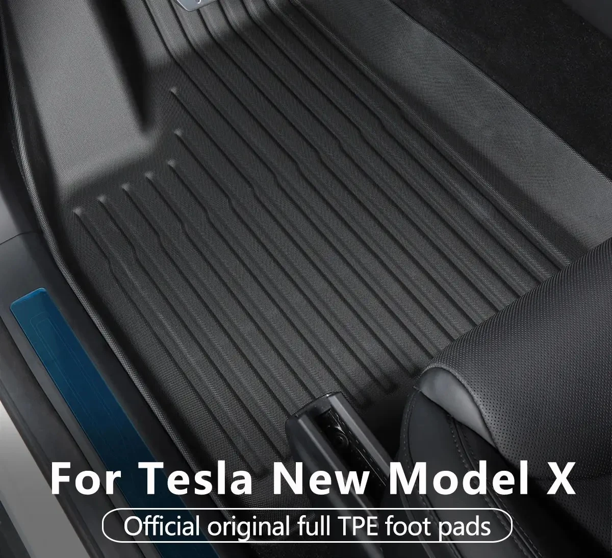 For Tesla Model X 5 6 7 Seater TPE Floor Mat All Weather Anti-Slip Waterproof Rear Trunk Mats Seat Back Protector Anti Dirty Pad