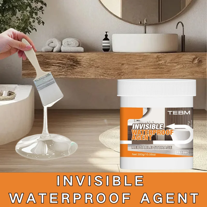 Transparent Super Invisible Waterproof Sealant, Nano Leak-Proof Coating, Crystal Clear Sealing Glue -Once Solution the Recurring