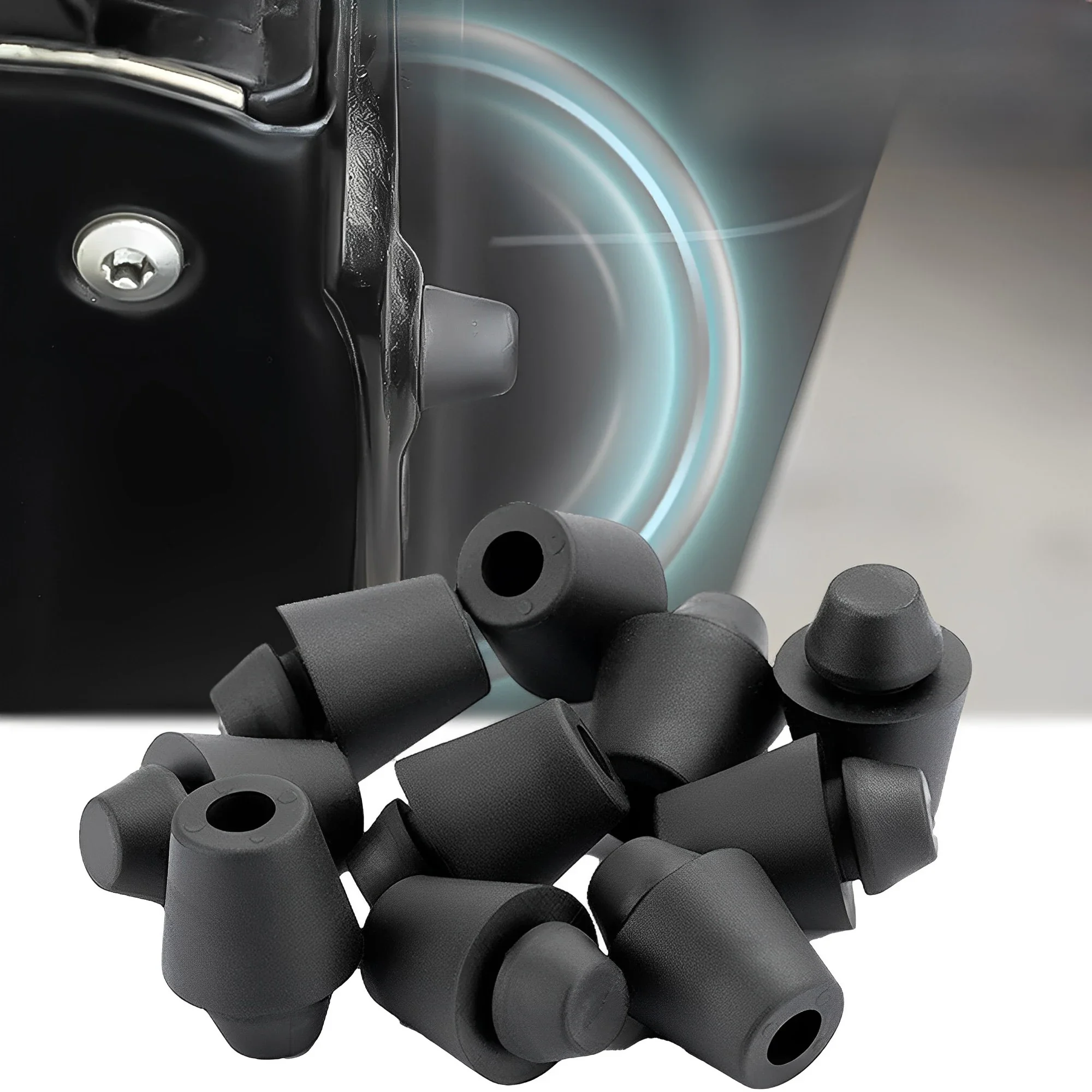 Tampons en caoutchouc pour porte de voiture, joint Anti-collision, fermeture de porte, amortisseurs absorbant les chocs, autocollants, blocs tampons en caoutchouc, accessoires de voiture