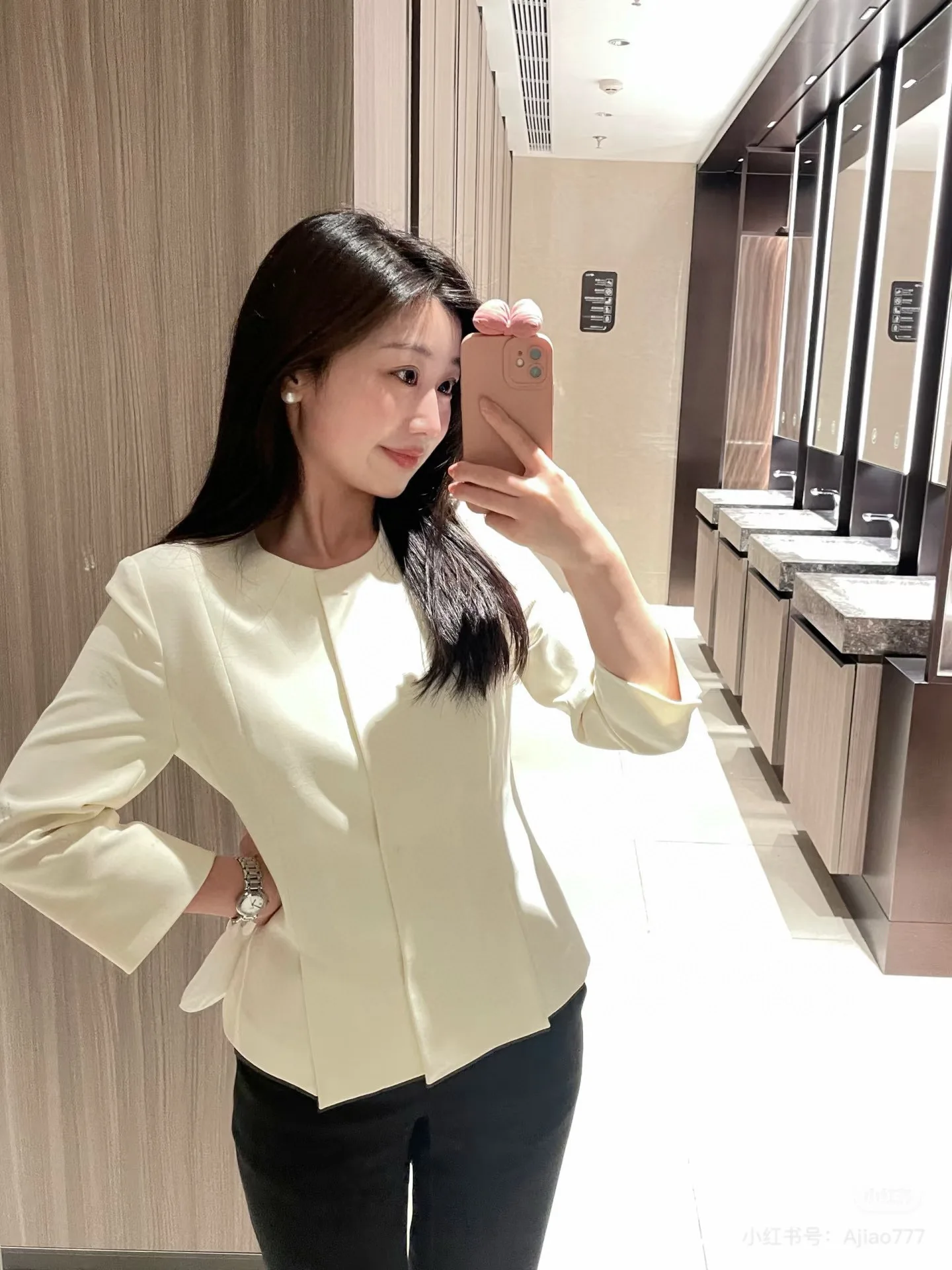 سترة كشمير أنيقة فاخرة بلون سادة #2