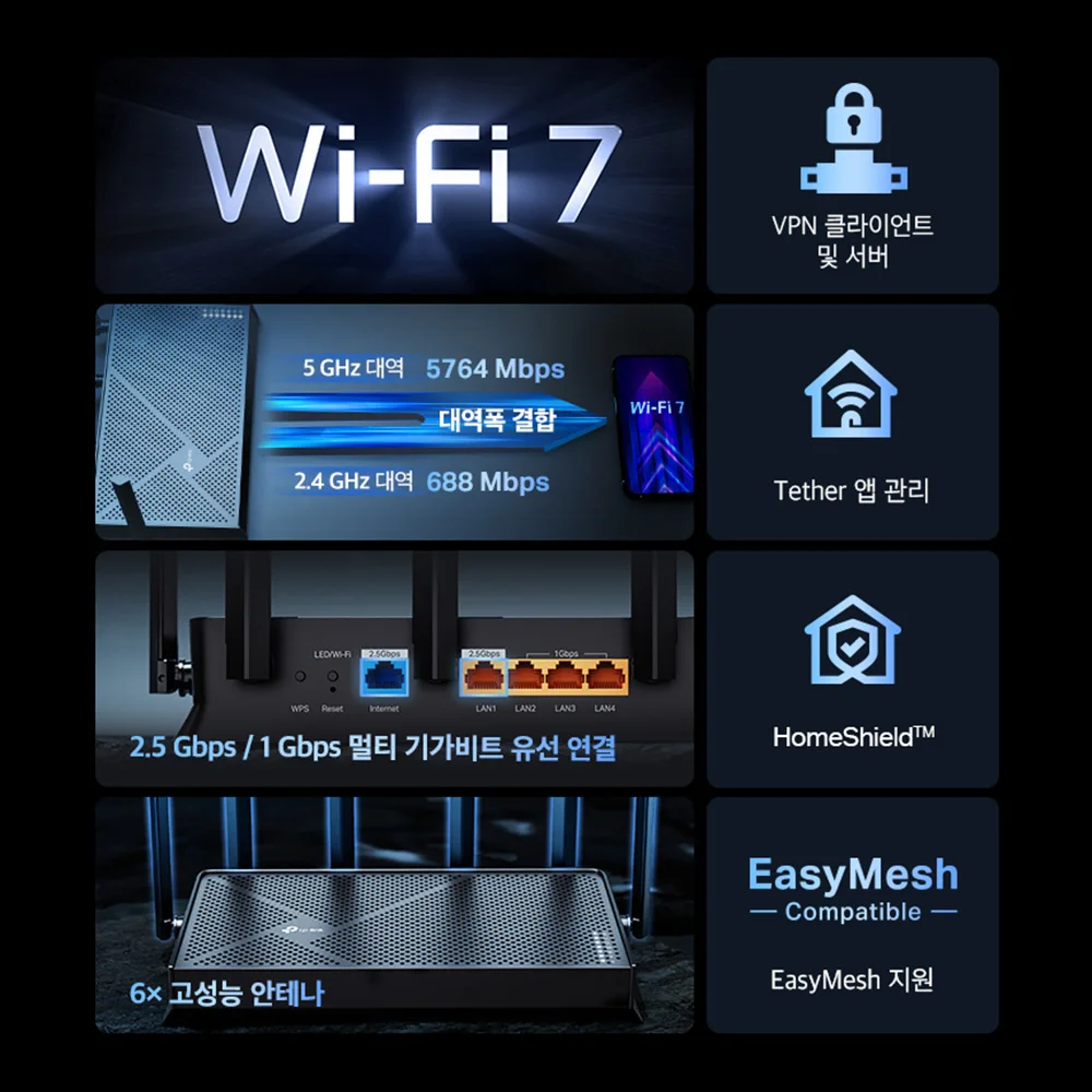 آرتشر Be400 Be6500 راوتر واي فاي ثنائي النطاق 7 #4