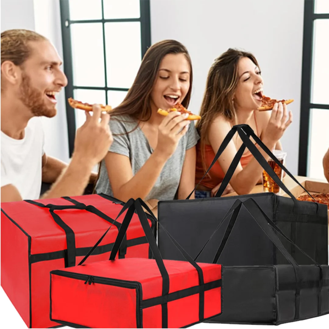 Multi-Purpose Insulated Food Delivery Bag Large Capacity Reusable Thermal Pizza Picnic Bag for Camping Keep Warm Cooler Bag