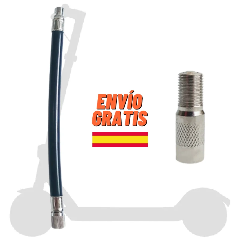 ✅Adaptador Válvula Anti Retorno Inflar Hinchar Rueda Patinete Eléctrico Xiaomi M365 / Pro 2 / 1S / Essential / Mi Scooter 3 / Smartgyro Speedway Crossover / Cecotec Bongo Serie Z / Dualtron / Kaabo Mantis -  Neumático