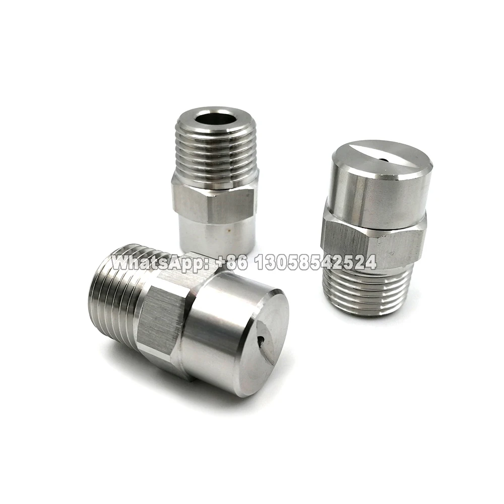 1/8 "1/4" 25/45/50/65/80/95/110 درجة HVV HU رذاذ الماء النفاثة فوهة التبريد ، فوهة رذاذ نفاثة للمروحة الصناعية