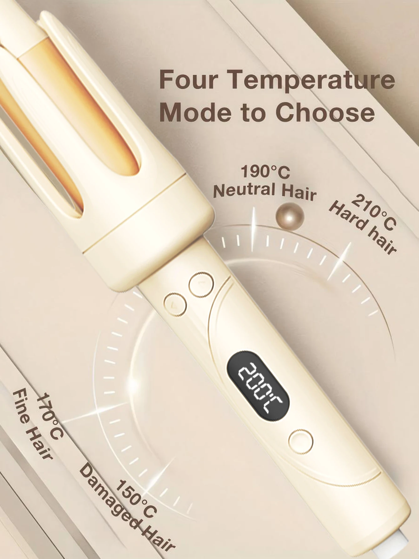 مكواة تجعيد تلقائية Pro 32 مم 4 إعدادات للحرارة 30 ثانية تجعيد الشعر في صالون التورمالين طلاء سيراميك لتجعيد الشعر الضخم 24 ساعة #3