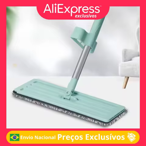 Rodo Inteligente Mágico Mop 360° Super Flexível com Sistema de Limpeza Rápida, Alta Absorção e Praticidade para Casa Escritório