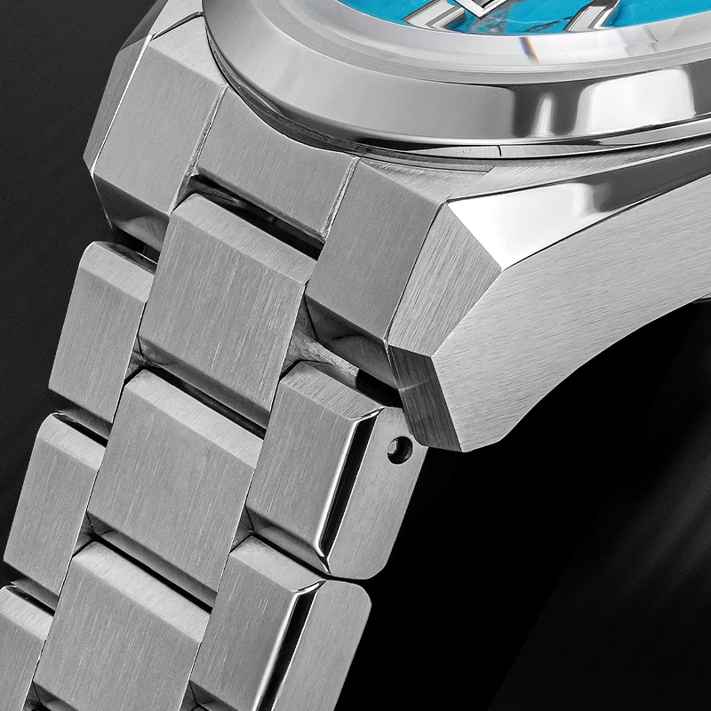 AddiesKin K010 Men's Luxury Automatic Watch Blue Goldstone Dial Miyota 9015 Natural Stone Dial Sapphire Crystal 200M Waterproof