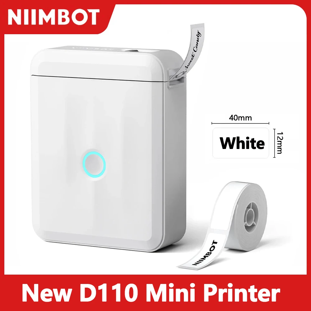 Niimbot D110 Portable Mini Printer Thermal Adhesive Sticker Label Maker Printer For Stickers Labeller Labeling Machine