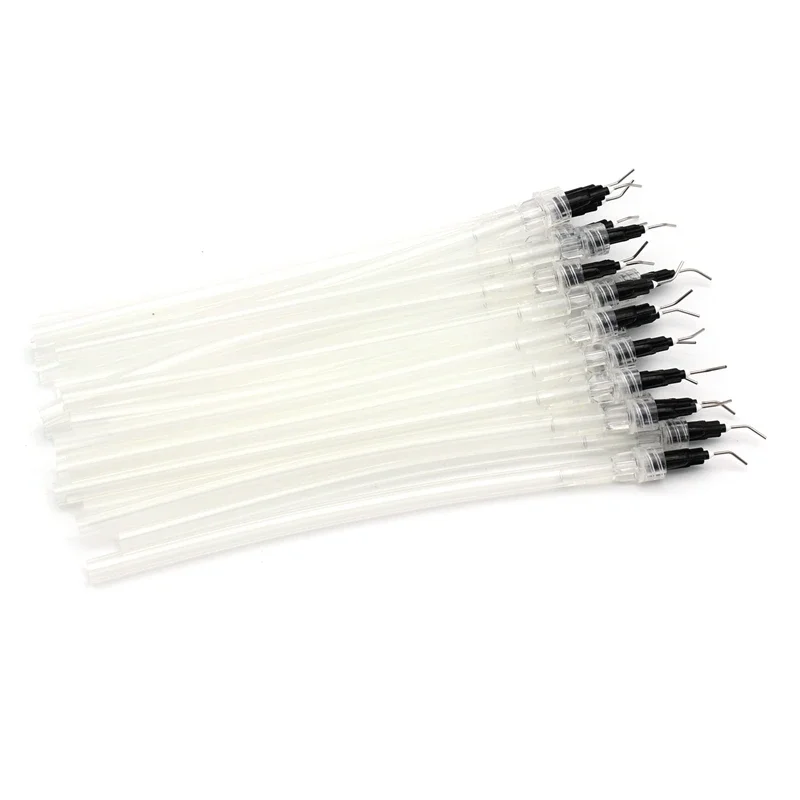20 pièces Mini éjecteur de salive aspirateur Tubes de liaison d'aspiration pointes dentaires avec pointe d'aiguille de seringuage fosses fixures fournitures de dentiste