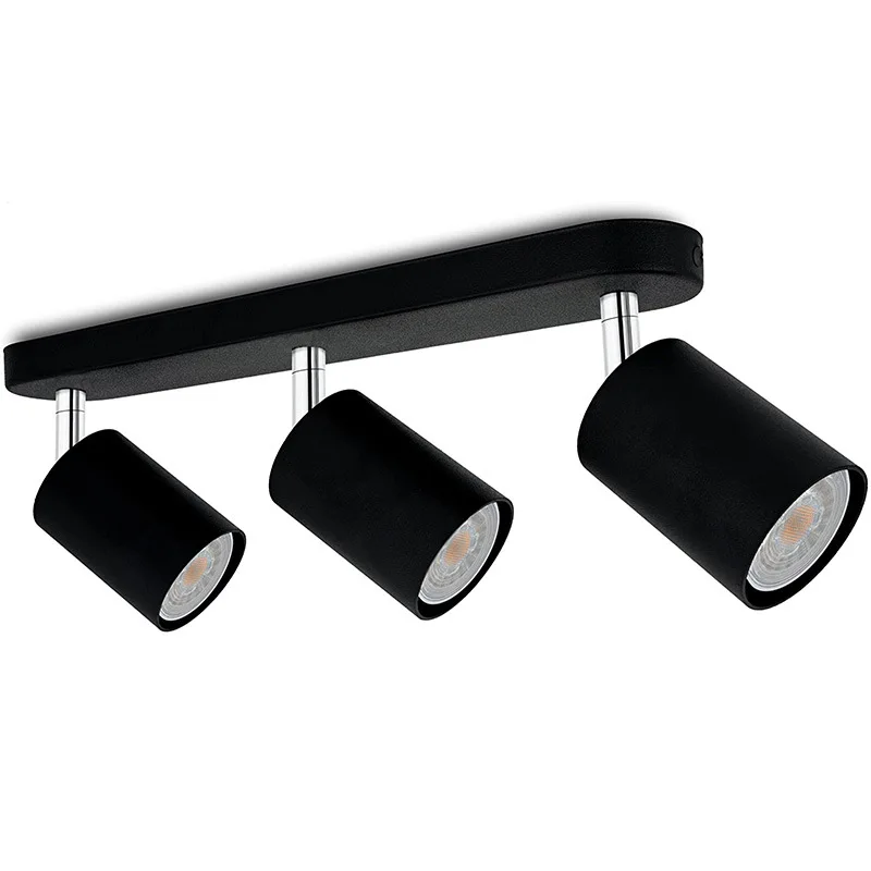 LED-Decken leuchte gu10 austauschbare Glühbirne Richtungs-Drei-Kopf-Deckens trahler für Wohnzimmer Oberflächen montage Scheinwerfer