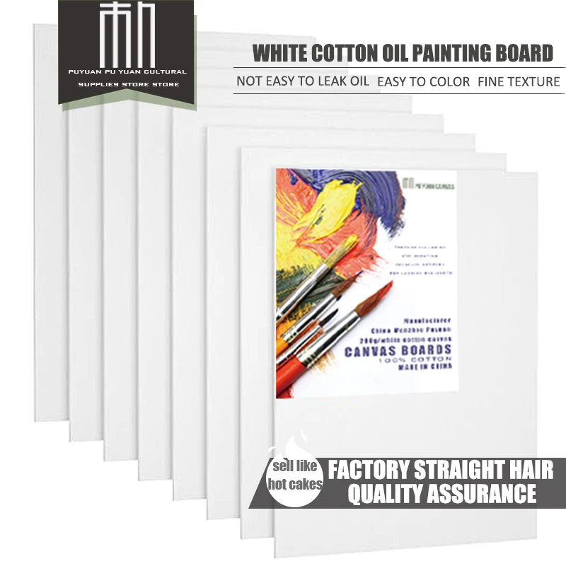 Canvas Boards for painting, 30x40cm, Set of 5, Gesso Primed White Canvases for Painting - 100% Cotton Art Supplies Canvas for