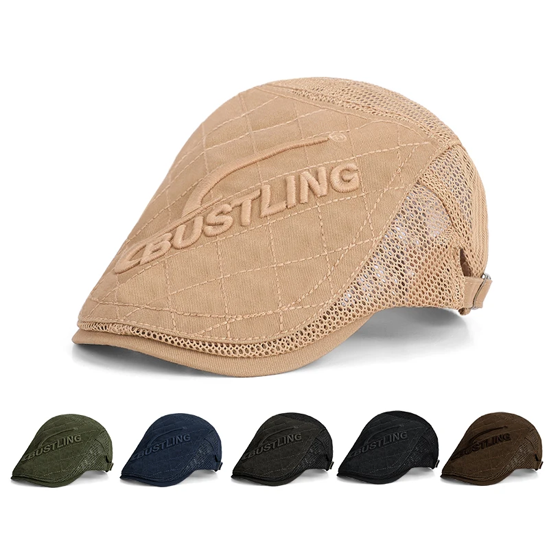 6169-Nuevo gorro de verano para uso en exteriores, transpirable, protector solar y que protege del sol. Gorra de béisbol estilo retro británico.