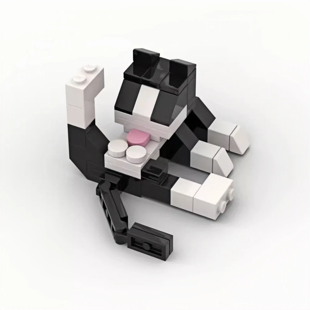 Cat Building Block Statue Adorable Pet Figurine DIY Assembly Cute Animal Desktop Decor For Cat Owners Christmas Gift Collectible
