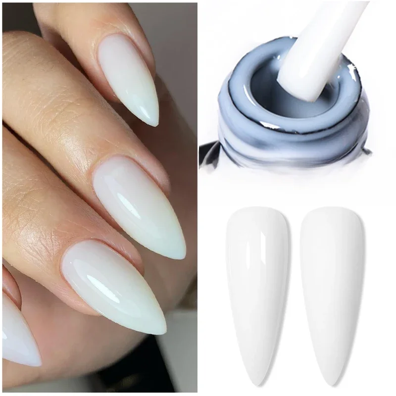 Mtssii – vernis à ongles Semi-permanent, Gel à Base de caoutchouc blanc laiteux, couleur rose Nude, à tremper, UV LED, à nivellement automatique, 7ML