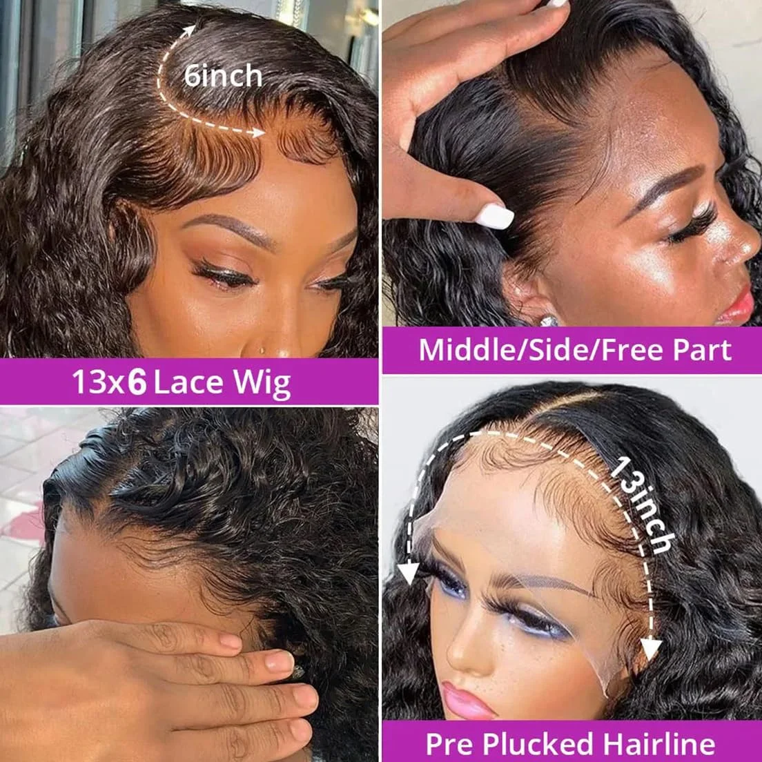30 36 Inch Loose Deep Wave Human Hair Wig 300% Density 13x4 13x6 Hd Transparent Lace Front Wig Curly Glueless Lace Wig For Women - view 5