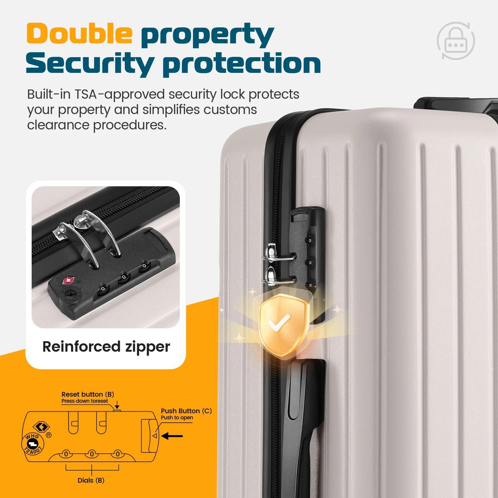 5Piece Luggage Set Expandable ABS+PC Hardshell Carry on Suitcase with Spinner Wheels & TSA Lock,20/24/28in,Duffel Bag&Travel Bag