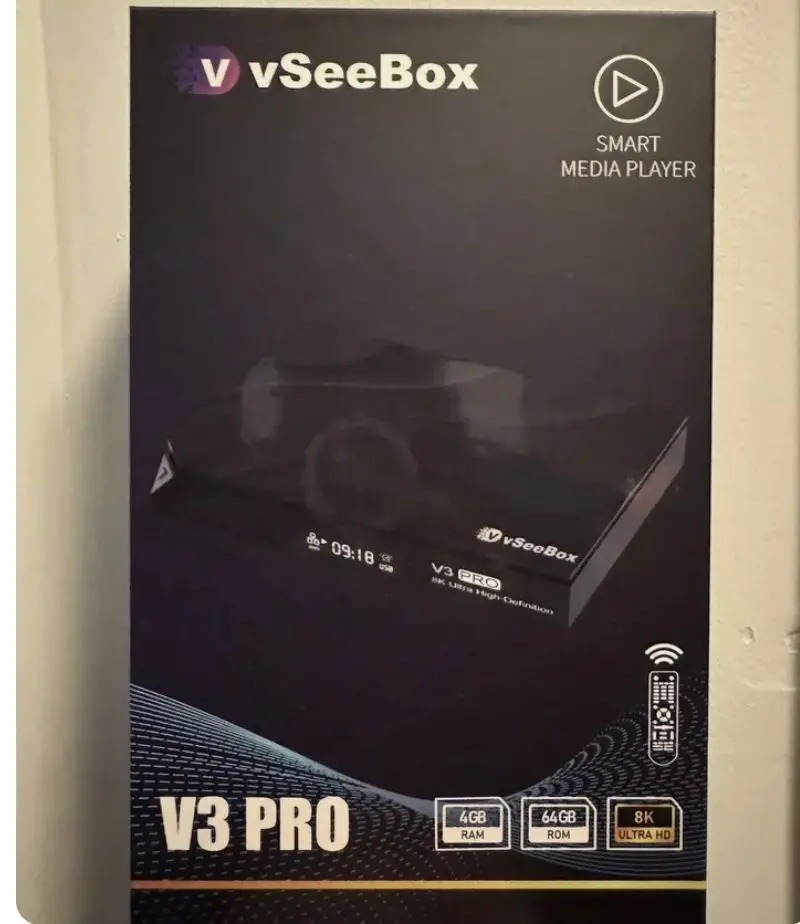 

Умный бокс vSeeBox Elite 6K на базе Android 10 с голосовым управлением, 4 Гб DDR3, 128 ГБ