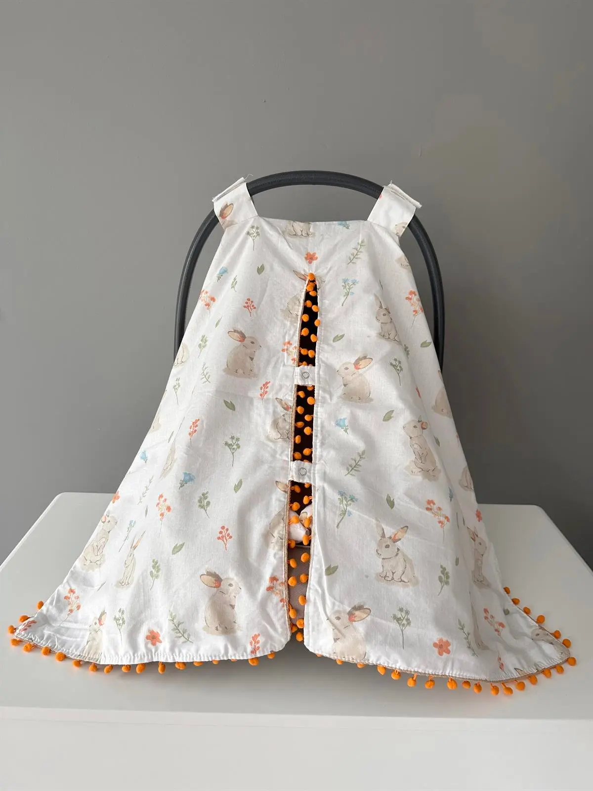 Handmade 100% Cotton Rabbit Pattern Stroller Cover