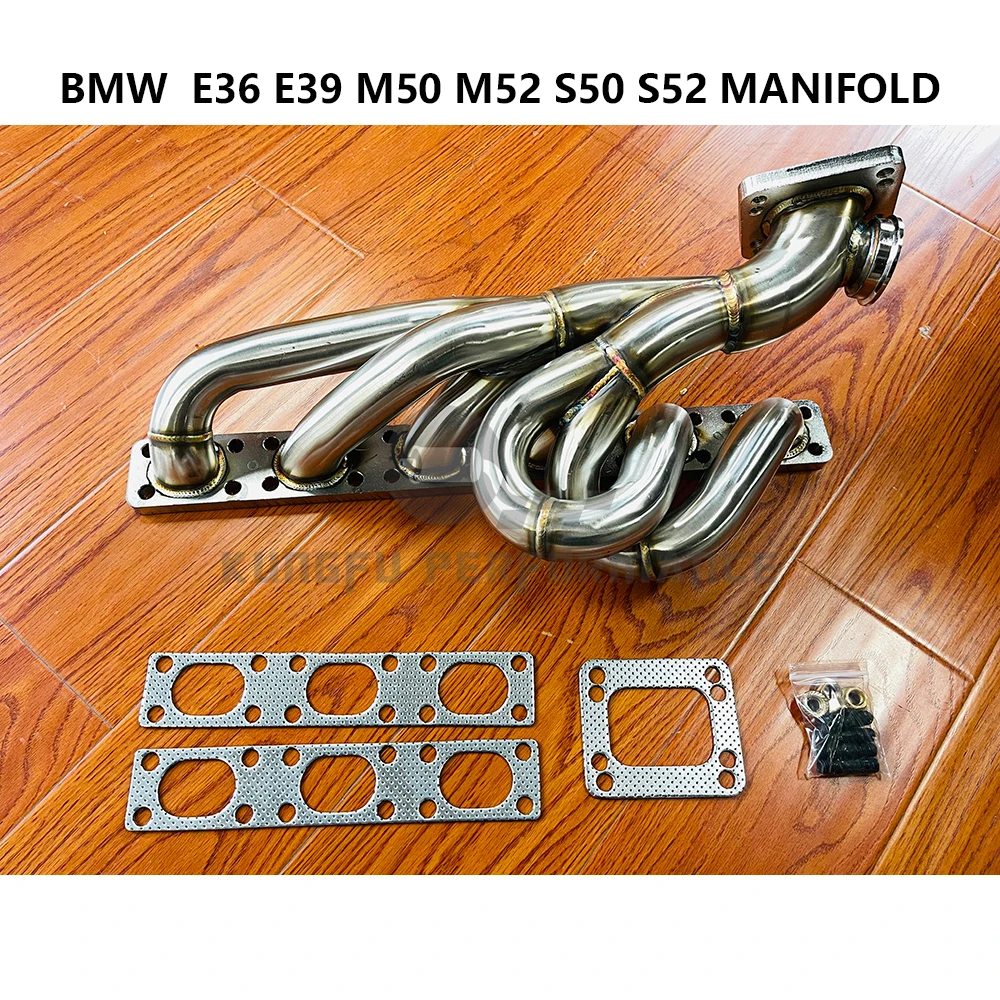 KUNGFU PERFORMANCE Equal Length Top Mount T3 T4 Turbo Exhaust Manifold For BMW E36 E39 M50 M52 S50 S52 325I 328I M3 323I RHD