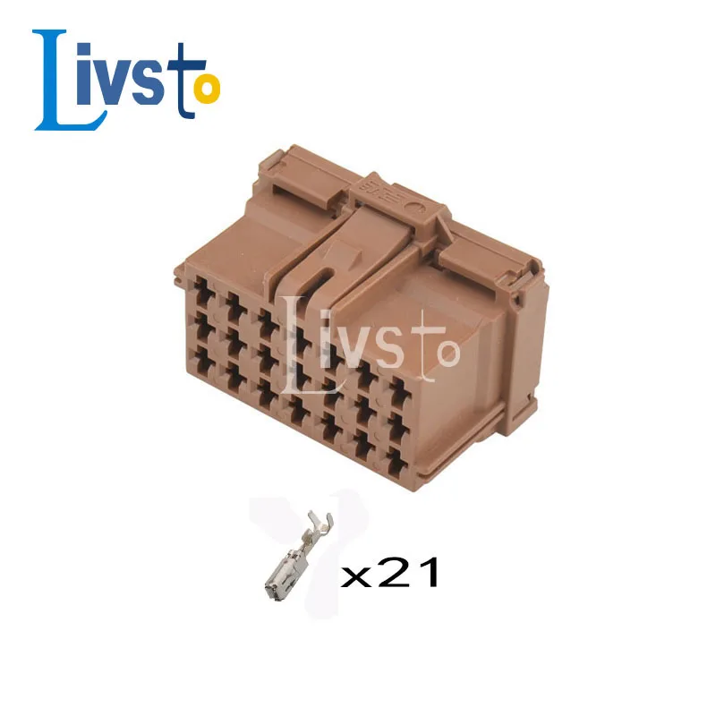 5/20 Sets Tyco 21 Pin Vrouwelijke Plug Auto Kabelboom Kabel Connector 8-968975-1