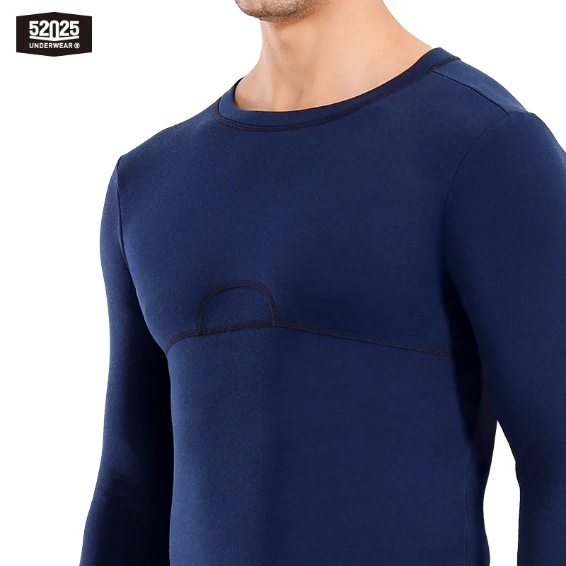 52025 Midweight Thermal Underwear with Wool Warm Base Layer Soft Fleece Warm Comfortable Soft Long Johns Men Thermal Underwear