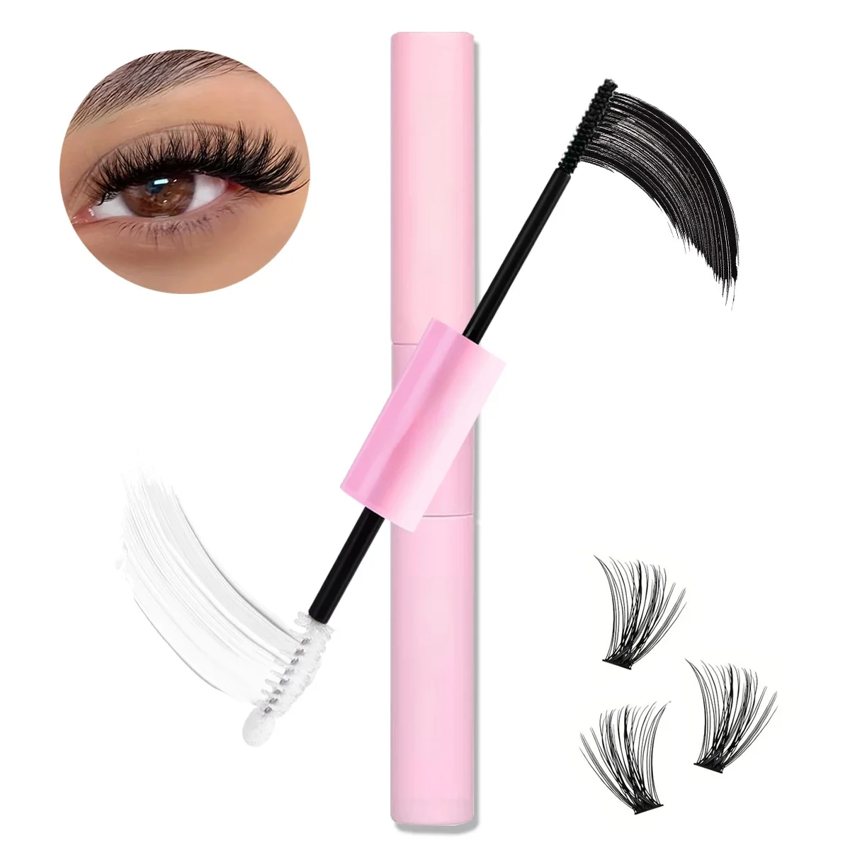 Colle et scellage de cils pour grappes de cils, colle fixe forte, durable 48H, colle pour extensions de cils