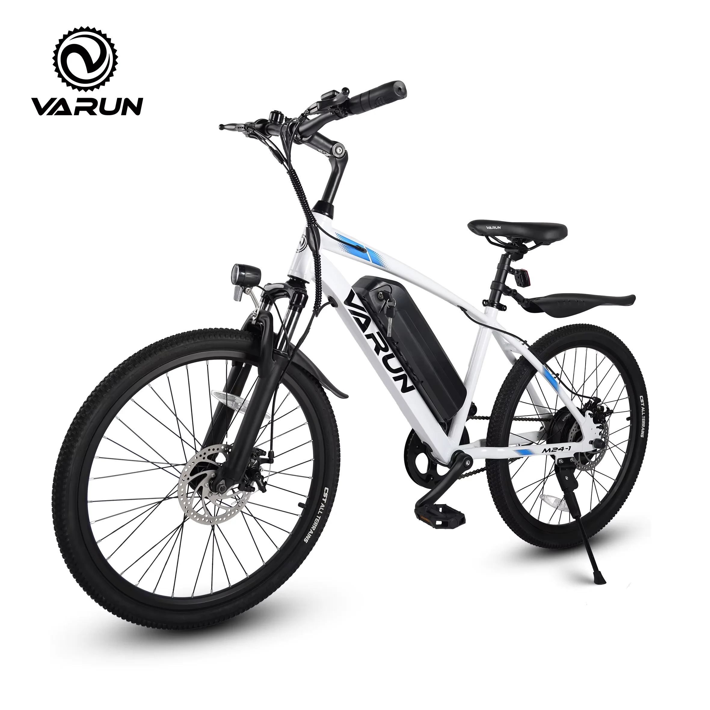 Vélo électrique pour adultes Varun M24‑1, batterie 36V 7,8Ah, vélo de route électrique de 24 pouces, adapté à la conduite en montagne, autonomie de 40 km