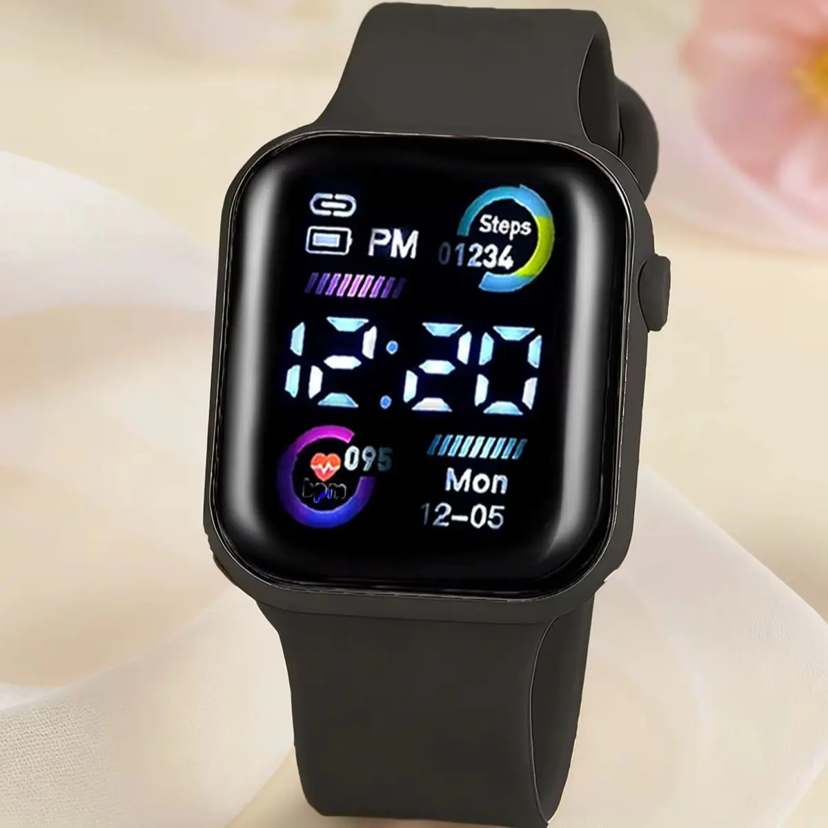 2-Piece Set, Boys' Led Digital Electronic Watch with Football Bracelet, Casual and Stylish, Versatile for Everyday Wear, a Nice Holiday or Birthday Gift.