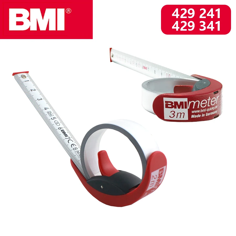 BMI 2m/3m الدقة شريط قياس تلسكوبي سريع مع مم التخرج ألمانيا قفل شريط القياس رقم 429 241 | 429 341